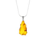 Amber pendant on a silver chain