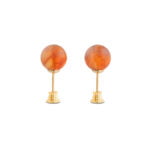 Cognac Sphere Amber Earrings