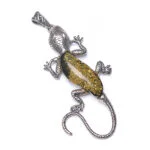 Lizard Amber pendant