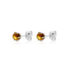 Queen Honey Silver Amber Earrings