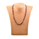 Cherry color amber necklace with curve shape beads